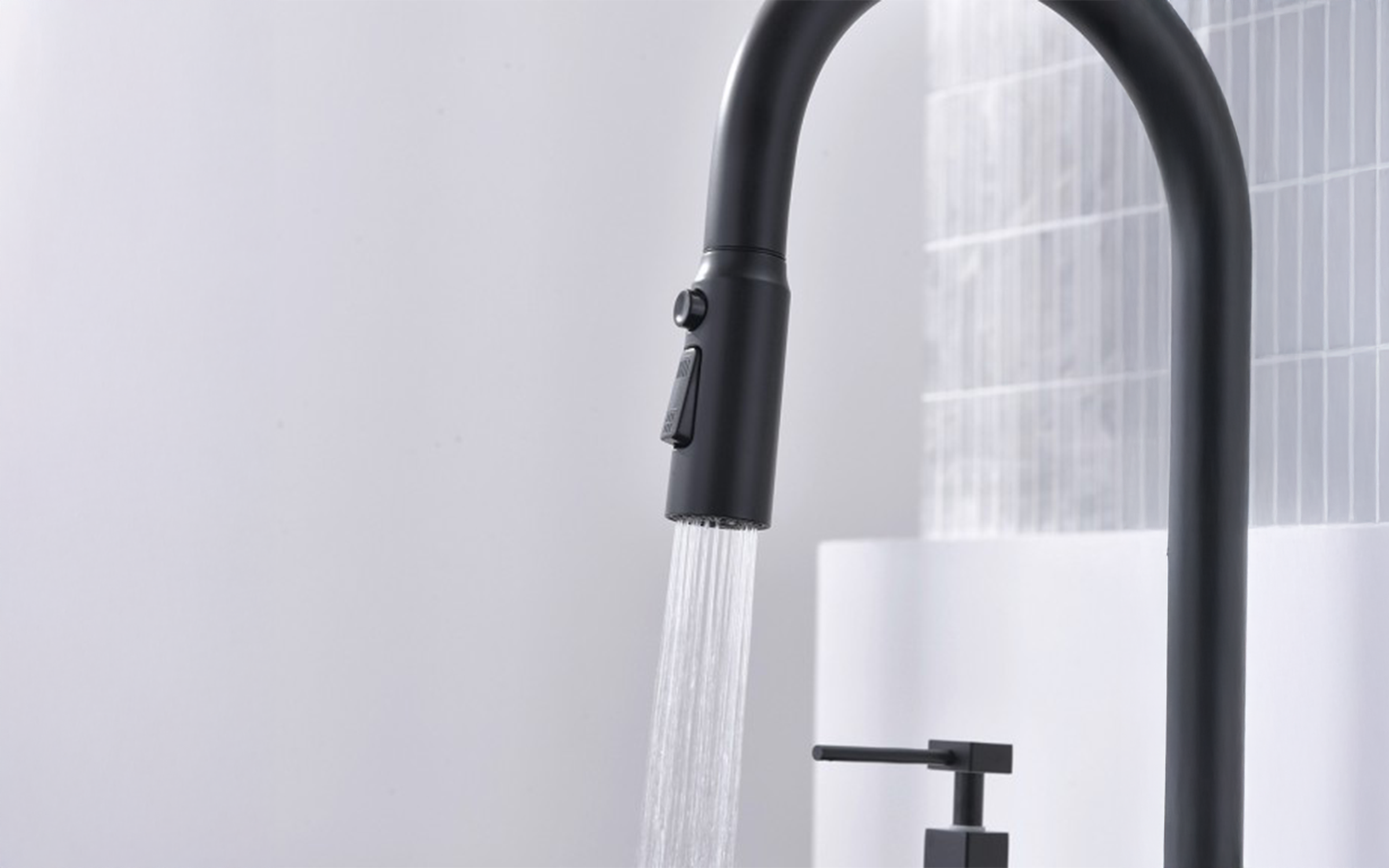 Multifunctional sink with mixer tap AQUARIS, black  4